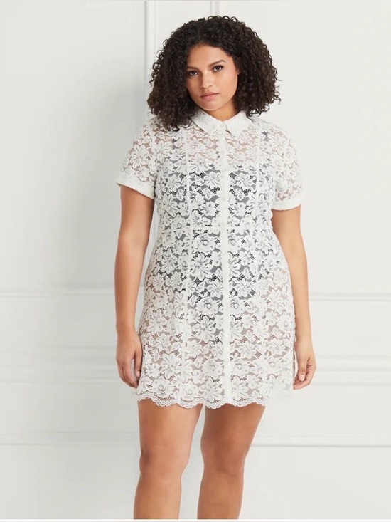 Hill House Dresses & Skirts - NWOT Hill House Home The Laura Shirt Dress White Lace Large Bridal Bride